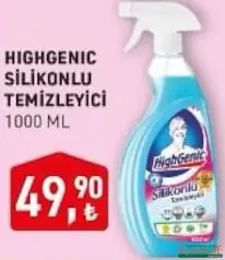 HİGHGENİC SİLİKONLU TEMİZLEYİCİ 1 L fiyat ve kampanya bilgisi
